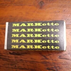 Box of 12 NEW Vtg Lot Eberhard Faber MARKette 680 BLUE Permanent MARKERS USA